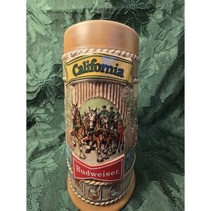 Budweiser Vintage State of California Collector's Beer Stein Clydesdales Logo